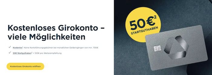 Kostenloses Commerzbank Girokonto + 50€ Guthaben + 100€ KwK