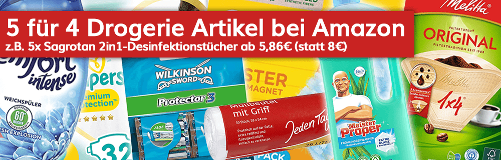 5 für 4 Drogerie Artikel bei Amazon
