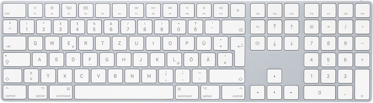 Apple Magic Keyboard mit Ziffernblock in Silber ab 90€ (statt 113€)