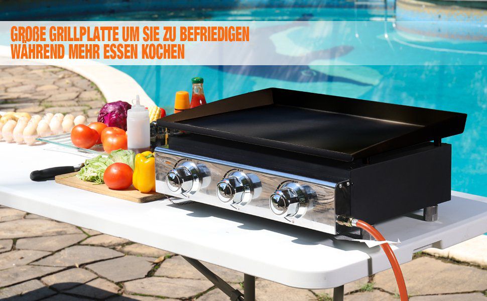 Tacklife plancha   3 Brenner Gas Tischgrill für 115,97€ inkl VSK (statt 138€)