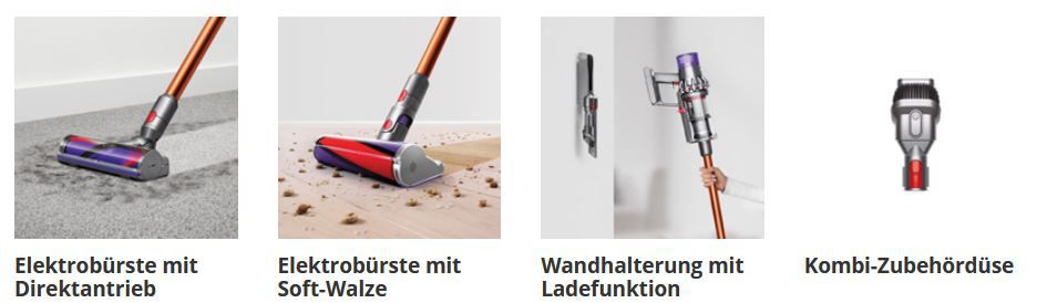 Dyson Cyclone V10 Absolute  Akku Handstaubsauger + Zubehör Set für 399,99€ (statt 440€)
