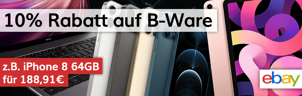 eBay: 10% Rabatt im eBay B-Ware Center