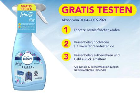 Febreze Textilerfrischer kostenlos ausprobieren