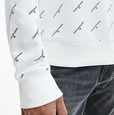Calvin Klein Sweatshirt aus Bio Baumwolle mit durchgehendem Logo für 55,92€ (statt 69€)   nur S, M & L