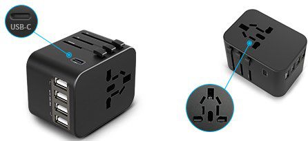 Universal Reiseadapter mit 4 USB Ports & 5.6A Fast Charge für 8,49€ (statt 17€)   Prime