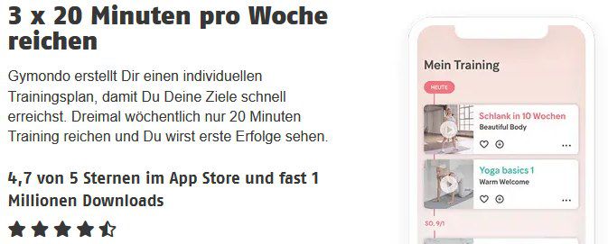 Als Klarmobil Kunde: Gymondo 4 Wochen gratis ausprobieren