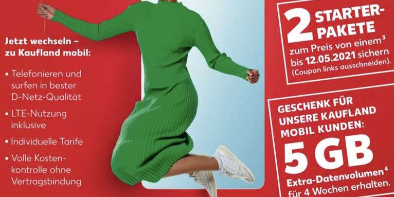 Kaufland Mobil: 5 GB Datenvolumen extra & Basic Nutzer 100 Freiminuten gratis