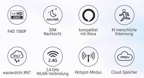 imou Bullet 2C 1080p Außenkamera mit 30m Nachtsicht für 29,99€ (statt 36€)