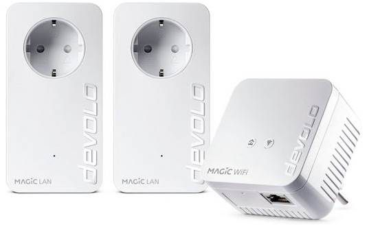 devolo Magic 1 WiFi Multimedia Power Kit (1200Mbit, Powerline + WLAN ac, Mesh) für 77€ (statt 119€)