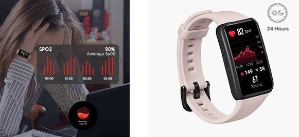 HONOR Band 6 Fitnesstracker mit AMOLED Touchscreen, SpO2  & Herzfrequenzmesser für 24,39€ (statt 43€)