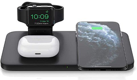 Seneo PA202A   3in1 Qi Ladestation für iWatch, Handy & AirPods für 18,24€ (statt 25€)