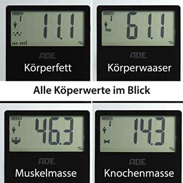 Ade BA 1301 digitale Waage mit Körperanalyse für 8,88€ (statt 25€)   B Ware