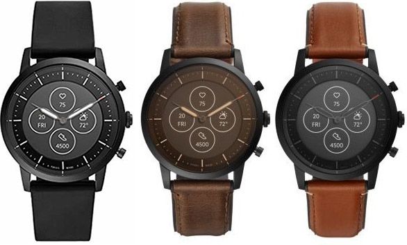 Fossil Hybrid Smartwatch Collider HR mit Lederarmband in 3 Designs für je 118,15€ (statt 155€)