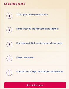 TENA Lights kostenlos ausprobieren