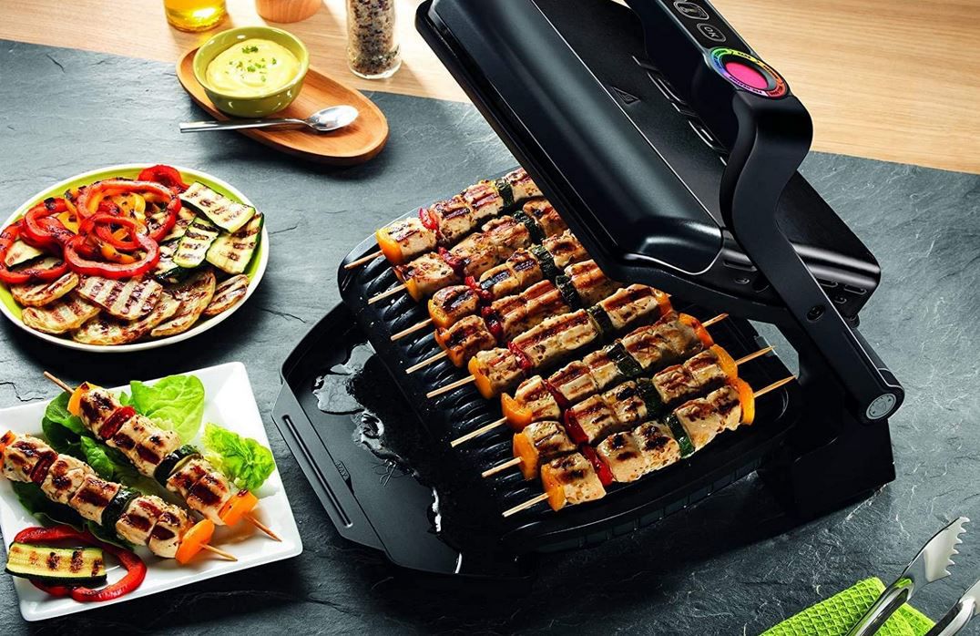 Tefal GC7128 OptiGrill+ Kontaktgrill inkl. Waffelplatten + Schöpfkelle + Bürste für 174,99€ (statt 239€)