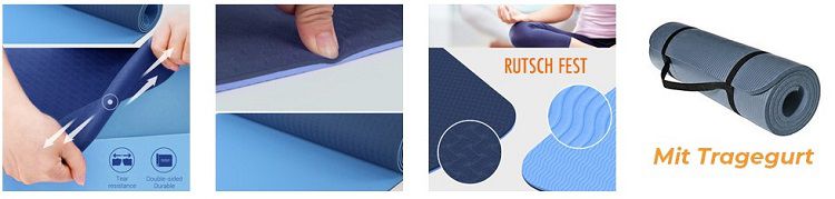 FiduSport Yoga  & Gymnastikmatte (180x60cm) für 9,95€ (statt 20€)