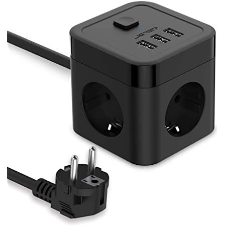 JSVR Steckdosenwürfel mit 3 Steckdosen & 3 USB Ports für 15,39€ (statt 22€)   Prime