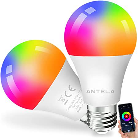 2er Pack: ANTELA 9W WLAN Glühbirne (RGBCW) für 9,99€ (statt 16€)   Prime