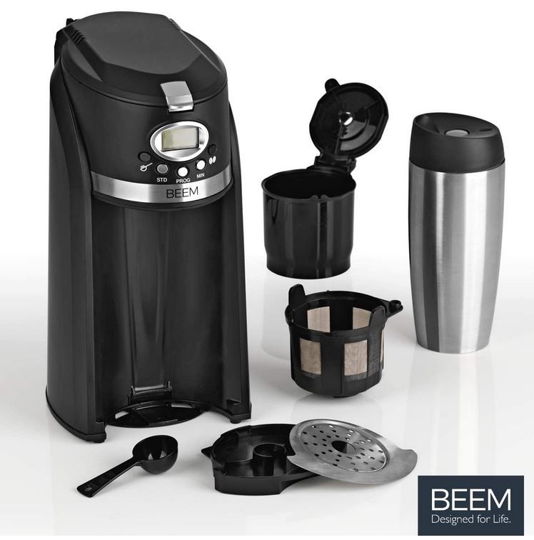 BEEM GRIND & BREW 2 GO Single Kaffeemaschine Mahlwerk u. Becher für 53,91€ (statt 65€)