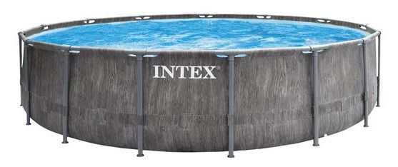 Intex Prism Greywood Pool (457x122cm) inkl. Leiter & Filteranlage für 279€ (statt 329€)