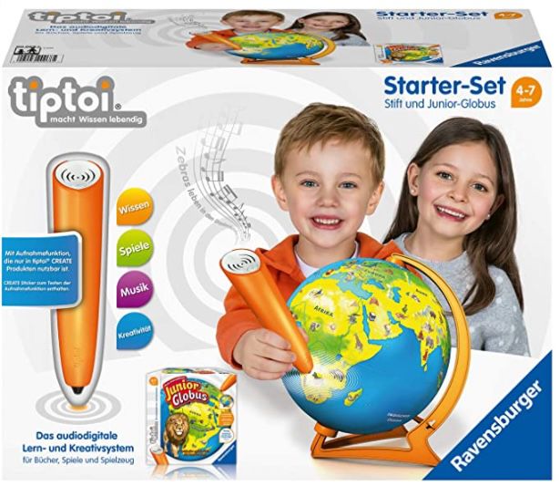 Tiptoi Starter Set: Stift und Junior Globus Lernsystem für Kinder ab 4 Jahren für 45,99€ (statt 60€)