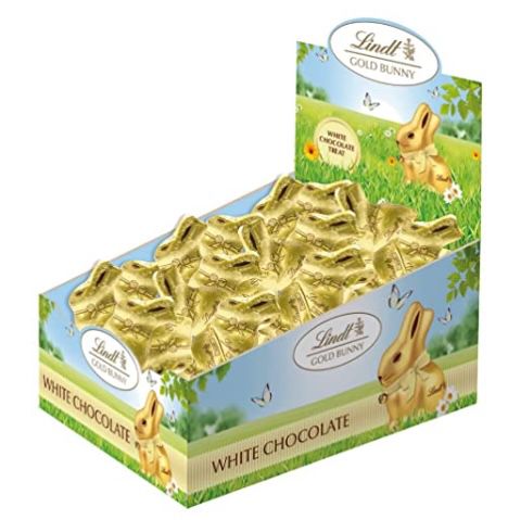 100er Pack Lindt Mini Goldhasen aus weißer Schokolade (je ca. 10g) für 17,99€ (statt 26€)