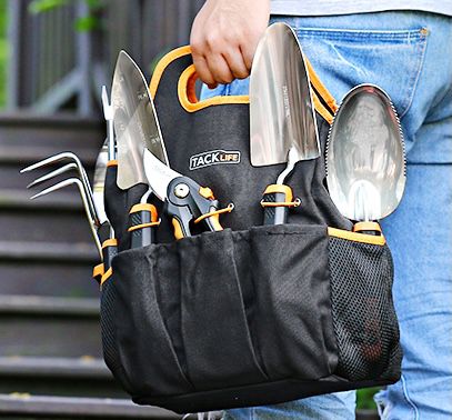 Tacklife Gartenwerkzeug Set mit 7 Teilen aus Edelstahl inkl. Tasche für 21,59€ (statt 36€)