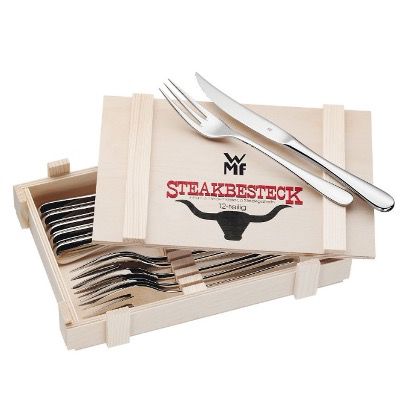 🍴🥩WMF Steakbesteck – 12-teilig in Holzkiste für 24,99€ (statt 31€)