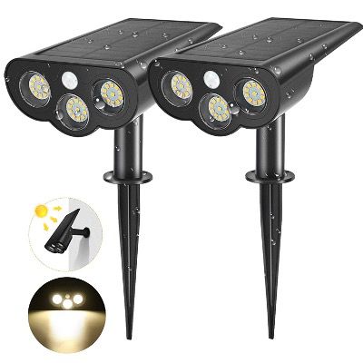 2er Pack AMBOTHER Solarleuchten mit je 33 LEDs mit Bewegungsmelder IP67 für 14,39€ (statt 24€)