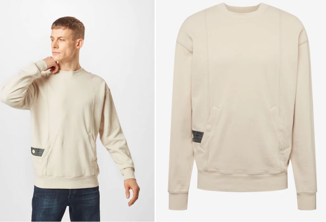 G Star RAW Stitch Sweatshirt in Creme für 24,95€ (statt 67€)