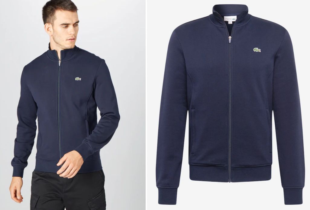 Lacoste Sport Zip Up Sweatjacke in Navy für 49,95€ (statt 80€)