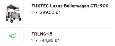 Fuxtec CTL 900 Luxus Bollerwagen für 254,15€ (statt 298€)