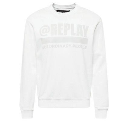 Replay Herren Sweatshirt in Weiß für 42,45€ (statt 100€)