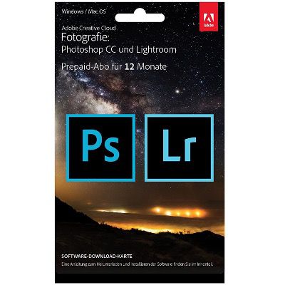 Adobe Creative Cloud Foto Abo inkl. Photoshop und Lightroom Jahreslizenz für 94,99€ (statt 147€)