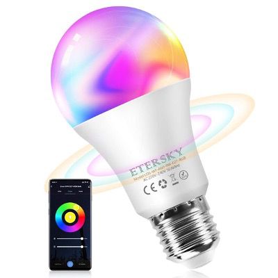 Etersky smarte E27 Glühbirne 9W 900LM RGBW für Alexa oder Google Home für 5,59€ (oder 2x für 9,09€)