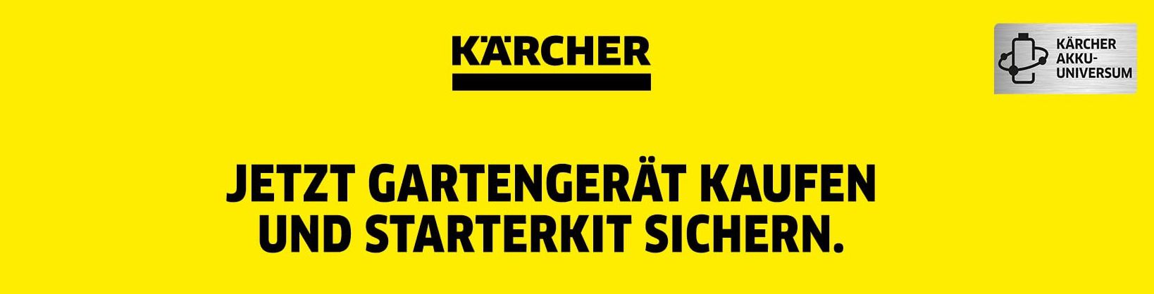 Amazon: GRATIS Akku & Ladegerät (18 V / 36 V) zu ausgewählten Kärcher Gartengeräten