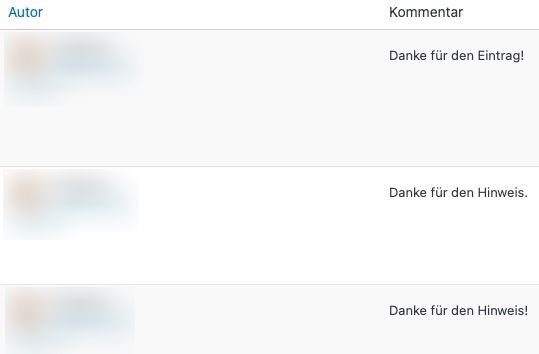 Bitte lesen: Punktesystem/Prämien vs. Spam Kommentare