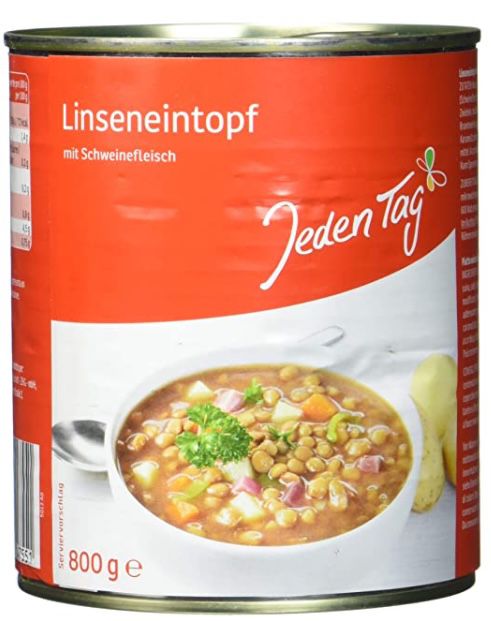 Jeden Tag Linsentopf (800 g) für 1,27€ (statt 2€)   Prime Sparabo