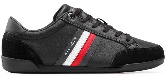 Tommy Hilfiger Corporate Material Mix Cupsole Sneaker in Schwarz für 63,90€ (statt 73€)