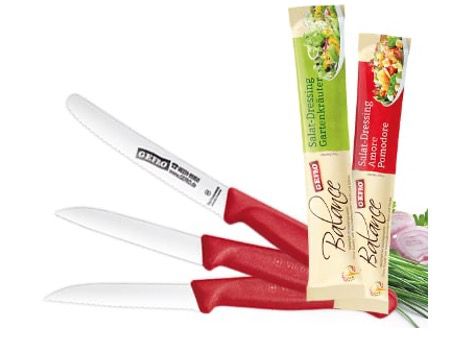 Gefro: 2x Tomatenmesser + 2x Gemüsemesser + Dressing & Sauce für 15,35€ (statt 21€)