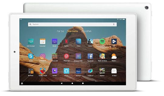 Fire HD 10 Tablet 9. Gen. 10,1 Zoll FullHD in Weiß mit 32GB und Werbung für 99,99€ (statt 150€)