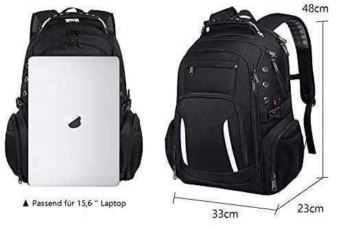 Fresion Reiserucksack wasserdicht mit 15,6 Notebook Fach inkl. USB Ladeanschluss für 20€ (statt 50€)