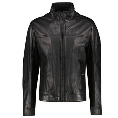 BOSS Joles Herren Lederjacke aus Glattleder in Schwarz für 257,72€ (statt 349€)