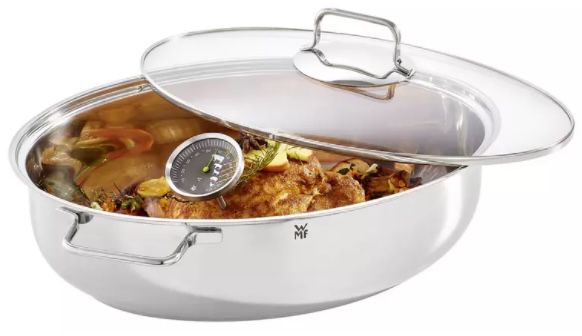 WMF Bräter mit Glasdeckel 8,5 L inkl. Thermometer für 67,94€ (statt 84€)