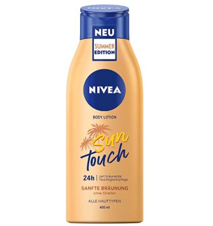 4er Pack Nivea Sun Touch Body Lotion Pflegelotion mit leichtem Bräunungswirkstoff ab 18€ (statt 24€)