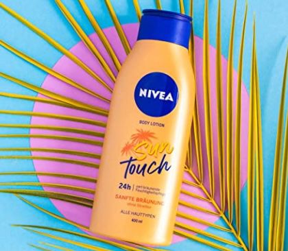 4er Pack Nivea Sun Touch Body Lotion Pflegelotion mit leichtem Bräunungswirkstoff ab 18€ (statt 24€)