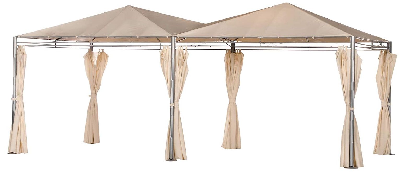 Outsunny Doppel Gartenpavillon mit Zubehör (595 x 300 cm) für 139,95€ (statt 260€)