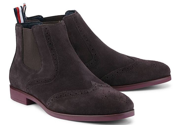 Tommy Hilfiger Chelsea Boots in Mittelbraun aus Rauleder für 56€ (statt 110€)   nur in 43, 44