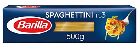 4er Pack Barilla Pasta Spaghettini n.3 (je 500g) für 2,44€   Prime