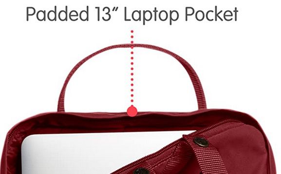 Fjällräven Unisex Laptoprucksack Kånken 13 Zoll in Ox Red für 43,92€ (statt 68€)